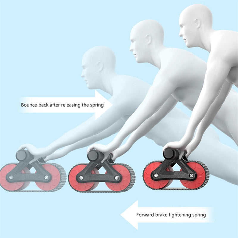 DualFlex Rueda de Ejercicios Abdominales con Rebote Automático