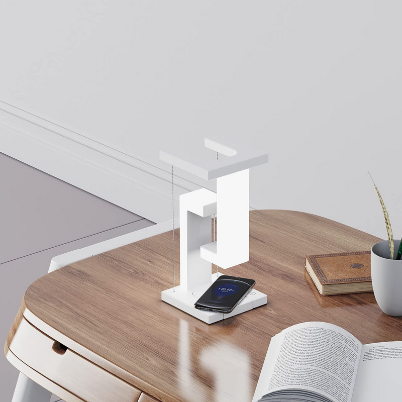 LevitateGlow  Lámpara de Mesa con Carga Inalámbrica