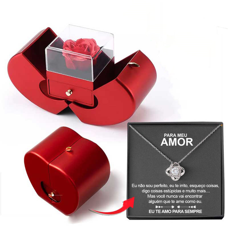 RubyRose-joyero en Forma de Manzana Roja