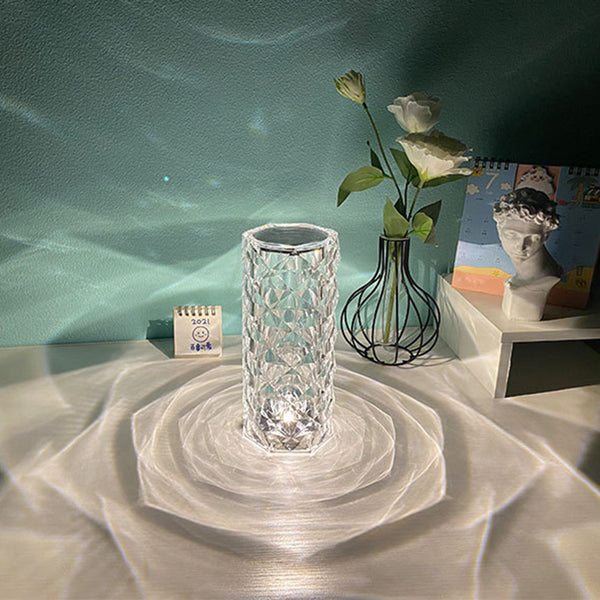 CrystalGlow-Lámpara de Mesa