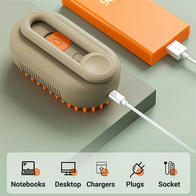 PurrSpa- Cepillo de Vapor para Gatos y Perros