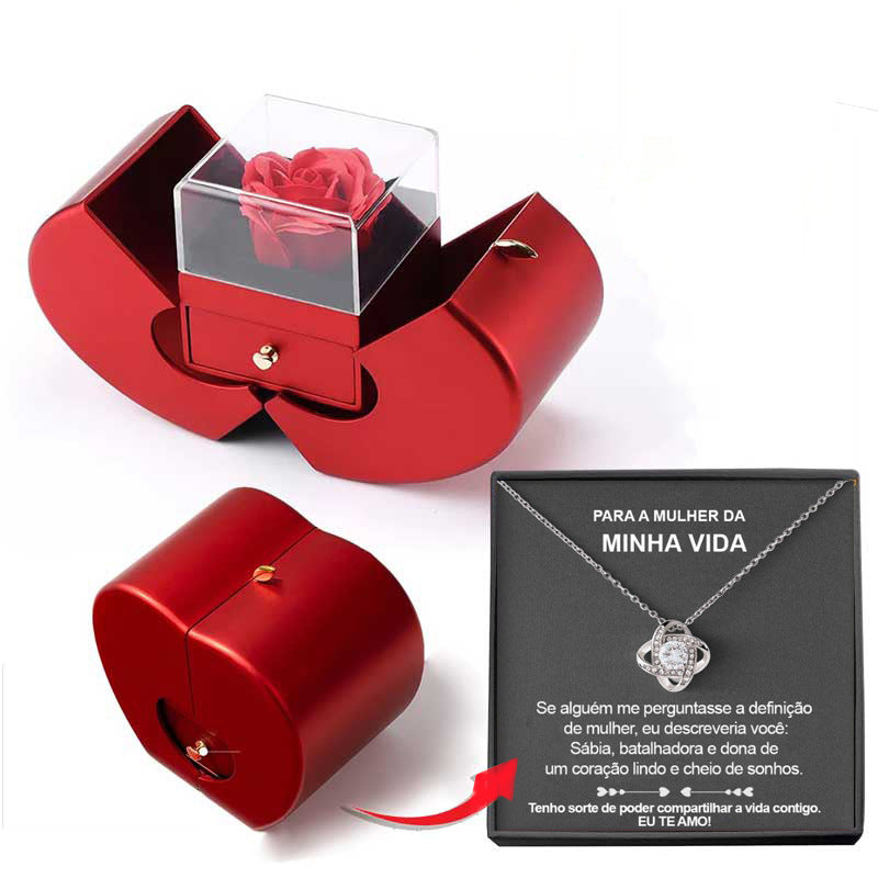 RubyRose-joyero en Forma de Manzana Roja