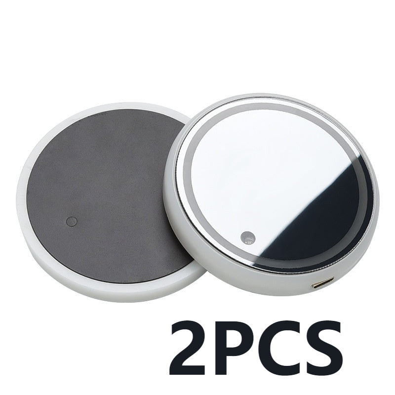 GlowGuard Posavasos LED Colorido con Carga Solar y USB