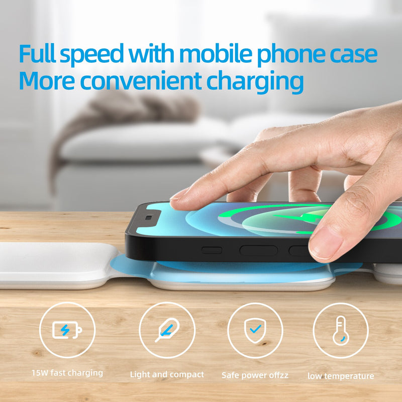 MagCharge Trio - Estación de Carga Inalámbrica Plegable 3 en 1