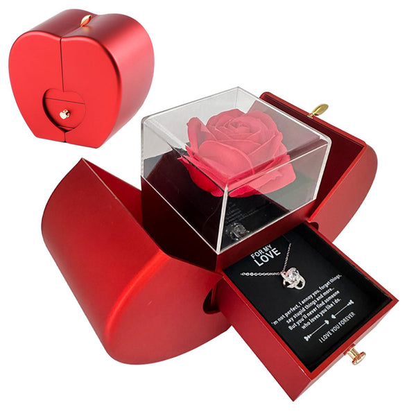 RubyRose-joyero en Forma de Manzana Roja